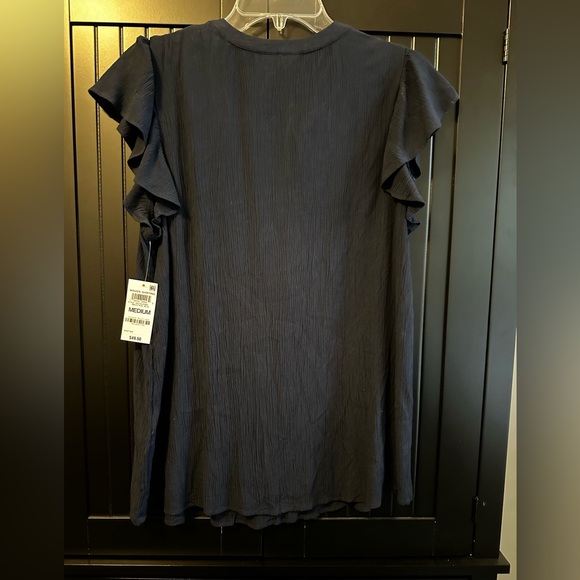 * New with tags* Style and company cap sleeve shirt with tie v neck. - Picture 2 of 3